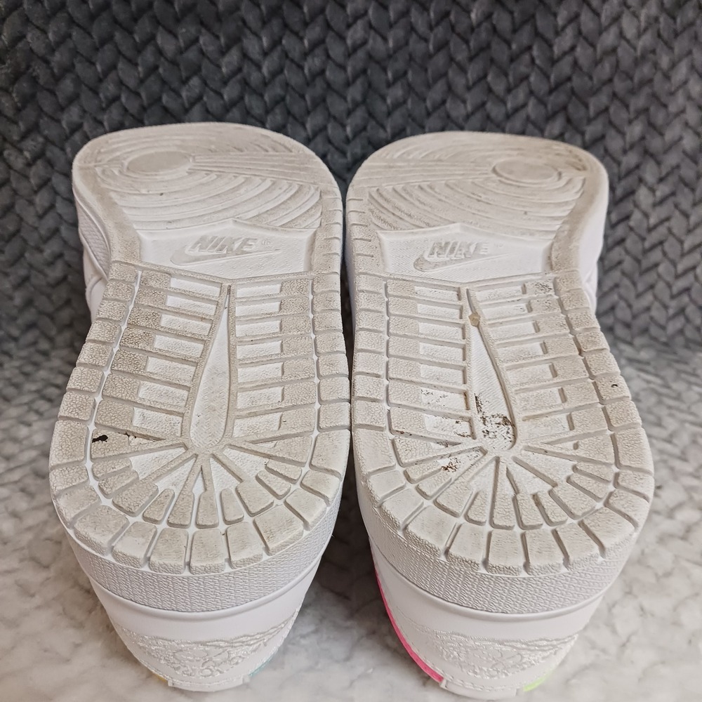 Air Jordan 1 Low White Multi Color Swoosh Men's Sneakers Shoes Size 8 - Picture 14 of 14